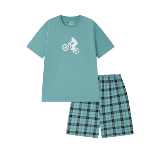 PÁNSKÉ LETNÍ PYŽAMO zelené Wolf S2575D