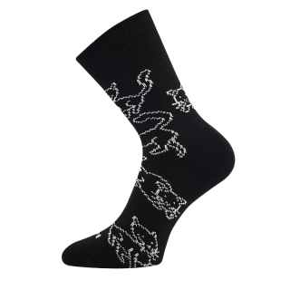 Dámské vlněné ponožky černé Kočkana Fuski Boma