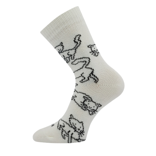 Dámské vlněné ponožky smetanové Kočkana Fuski Boma