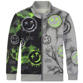 CHLAPECKÁ teplejší MIKINA šedá Kugo FM0367