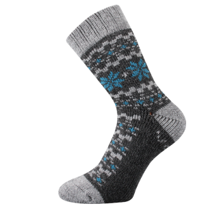 Ponožky silné zimní antracit melé Trondelag  Fuski Boma