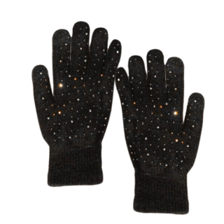 DÁMSKÉ pletené RUKAVICE černé Novia N060