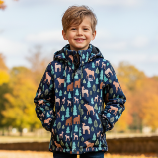 Chlapecká ZIMNÍ BUNDA tm.modrá Wolf B2563