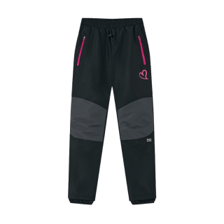 DÍVČÍ ŠUSŤÁKOVÉ KALHOTY ZATEPLENÉ černé Wolf B2577