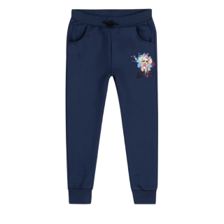 Dívčí teplejší tepláky tm.modré Kugo GT9795