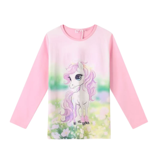 DÍVČÍ TRIČKO  růžové Kugo ST3622