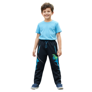Chlapecké softshellové kalhoty zateplené tm.modré Kugo HK9783