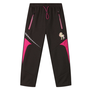 Dívčí softshellové kalhoty zateplené černé Kugo HK9783