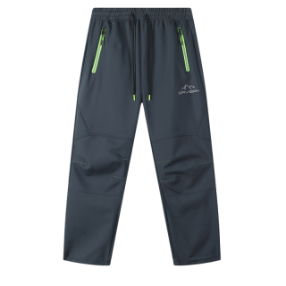 Dětské softshellové kalhoty zateplené šedé Kugo HK9787