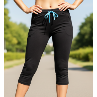 Dámské 3/4 legíny Benter černé 46162