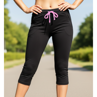 Dámské 3/4 legíny Benter černé 46162