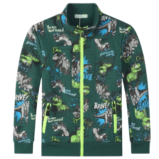 CHLAPECKÁ teplejší MIKINA zelená Kugo GM9778