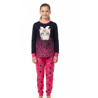 DÍVČÍ PYŽAMO tm.modrá/růžová Kugo MP5866