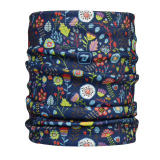 Dívčí fleesový nákrčník modrý kytičky Yetti Dráče