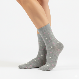 Voxx Flowrana Ponožky kytička šedé