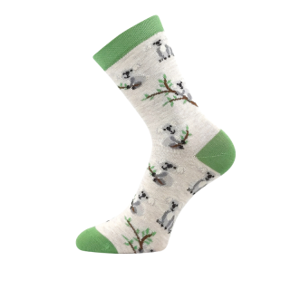 Dívčí ponožky šedá melír koala Fuski Boma Voxx