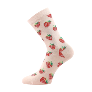 Dívčí ponožky růžová jahoda Fuski Boma Voxx