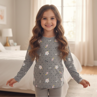 Dívčí tričko Sezon šedé M02