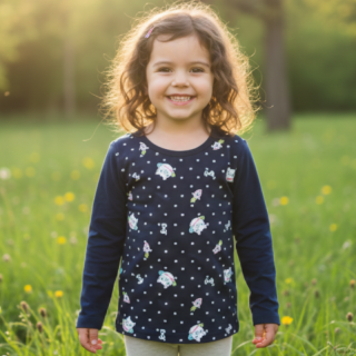 Dívčí tričko Sezon tm.modré M02