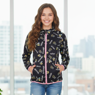 DÍVČÍ MIKINA tm.modrá Kugo HM0666