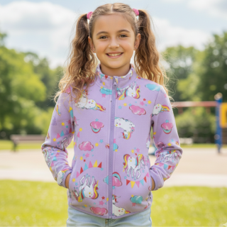 DÍVČÍ MIKINA fialová Kugo EM9326