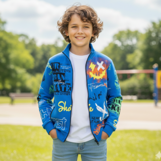 CHLAPECKÁ MIKINA modrá Kugo GM8719