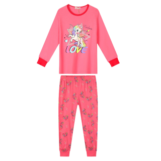 DÍVČÍ PYŽAMO růžová Kugo MP1755