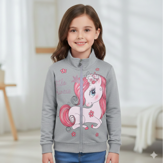 DÍVČÍ MIKINA šedá Kugo SM3535