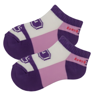Dětské kotníkové ponožky fialové Design Socks