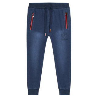 Chlapecké riflové tepláky modré Kugo CK0906