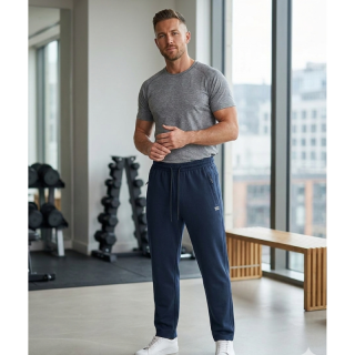  Pánské tepláky tmavěmodré Wolf&Wolfie T2675B