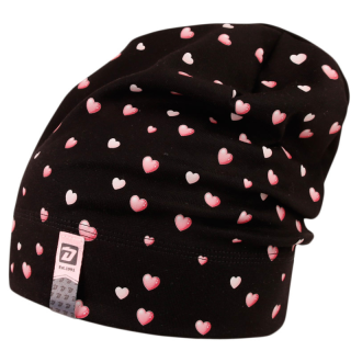 Dívčí bavlněná čepice černá Pepe Dráče