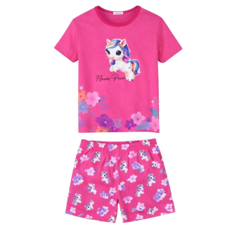 Dívčí letní pyžamo tmavěrůžové Kugo MP5873