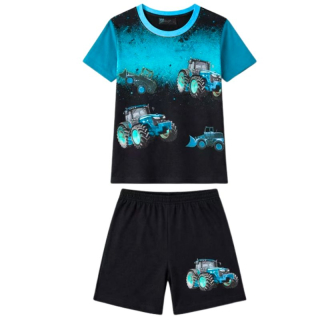 Chlapecké letní pyžamo tmavěmodré Kugo FC7059