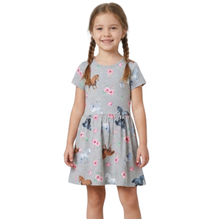 DÍVČÍ  ŠATY šedé Sezon FN-923