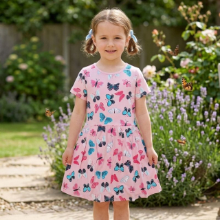 DÍVČÍ  ŠATY světlerůžové Sezon FN-924