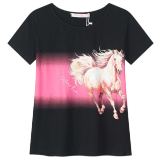 DÍVČÍ TRIČKO černá Kugo BC2403