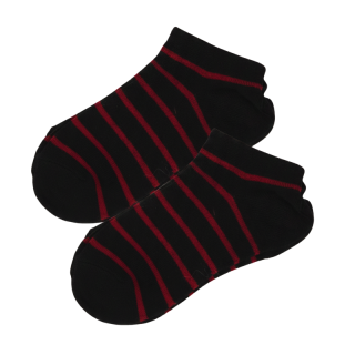 vel.98-104-Kotníčkové ponožky Design Socks červený proužek