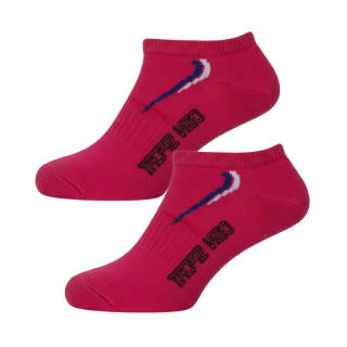 80-92-Dívčí kotníčkové ponožky Design Socks - tm.růžová 