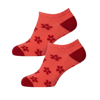 vel.80-104-Dívčí kotníčkové ponožky Design Socks -lososová barva