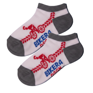 vel.98-152-Chlapecké kotníčkové ponožky sportovní Design Socks  -bílá barva