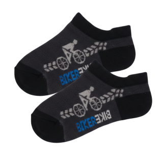 98-104,110-116-Chlapecké kotníčkové ponožky tm.šedá