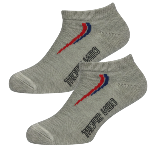 Design Socks Chlapecké kotníčkové ponožky-sv.šedá barva