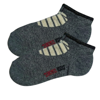122-128-Chl. kotníčkové ponožky Design Socks  -šedá barva