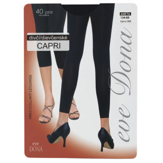 Dívčí capri legíny EVONA - barva černá