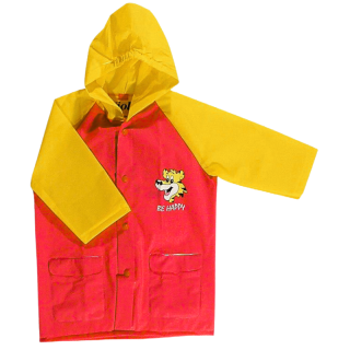 DĚTSKÁ PLÁŠTĚNKA žlutá/červená Viola 5907 