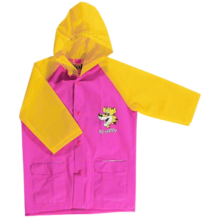 DĚTSKÁ PLÁŠTĚNKA růžová/žlutá Viola 5907
