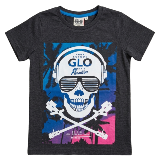 98,104,110-Chl.tričko - krátký rukáv Glo-Story-barva tm.šedý melír