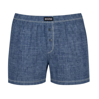 4XL-Pánské trenky volnějšího střihu Evona - barva modrá jeans
