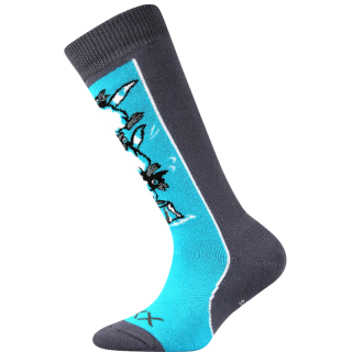 Chlapecké froté podkolenky Voxx Fuski Boma - modro-šedé